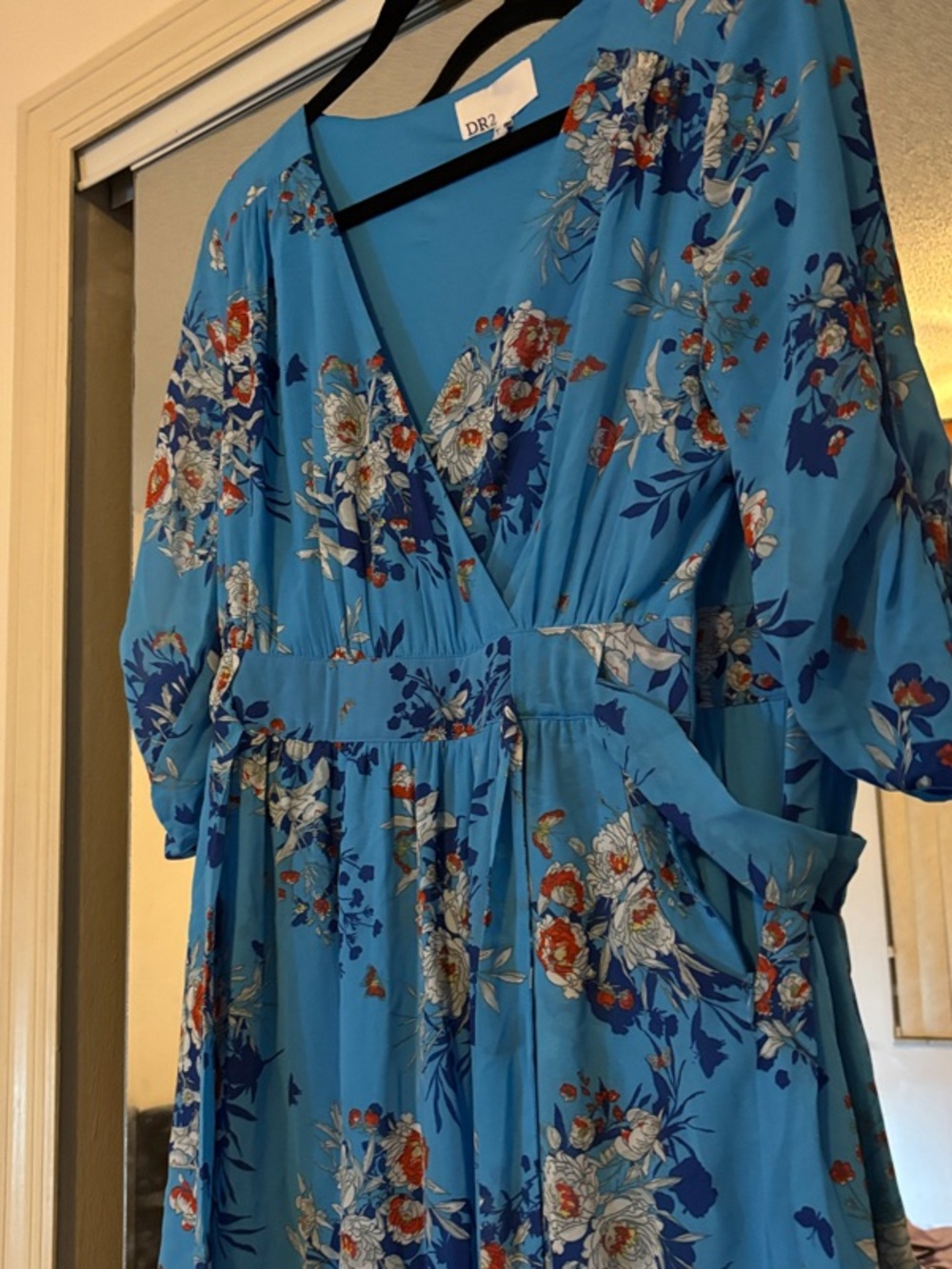 DR2 Blue Floral Midi Dress